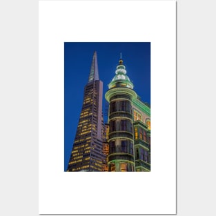 Columbus and Transamerica Towers Posters and Art